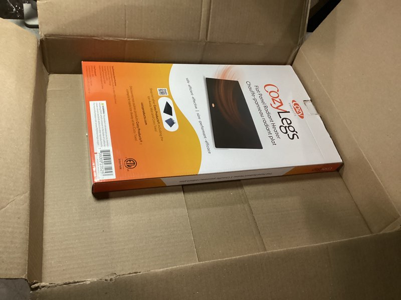 Condition photo showing New/Like New for Cozy Products Cozy Legs Flat Panel Heater, Slim Low-Wattage Wall or Desk Mount Space Heater, Radiant Heating Technology, Energy-Efficient, 1-inch Thin, 150 Watts