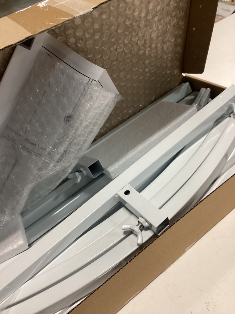 Condition photo showing Good Condition for Wokceer Wedding Arch Backdrop Stand 6.6 FT White Metal Arch Chiara Backdrop Stand for Wedding Ceremony Birthday Party Photo Booth Outdoor Indoor Garden Balloon Arch Decoration 6.6 x 3.3 FT (HxW) White