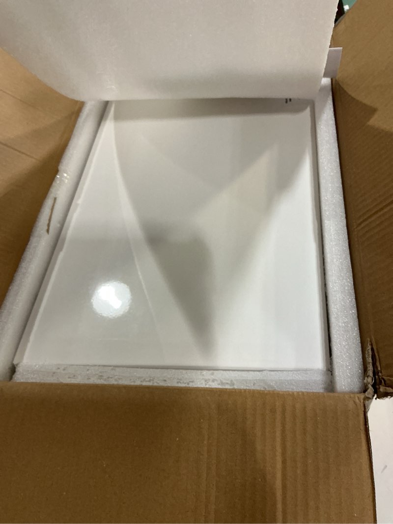 Condition photo showing Good Condition for Upgraded 112 Electric Kickspace heater with thermostat, covers 150 sq. ft. at factory-rated voltage, suitable for kitchens, bathrooms, and other kick spaces. 120V/240V-1500W, toe kick heater, white