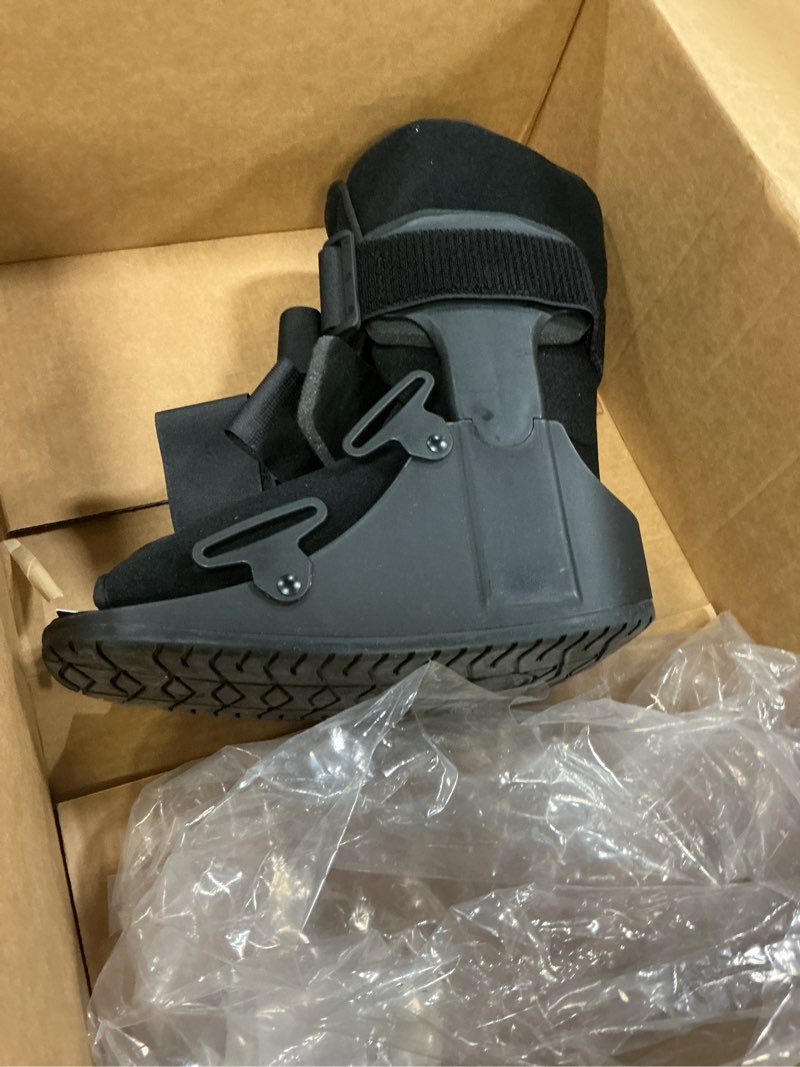 Condition photo showing As Is for United Ortho USA14115 Short Air Cam Walker Fracture Boot, Medium, Black Black Medium Boot