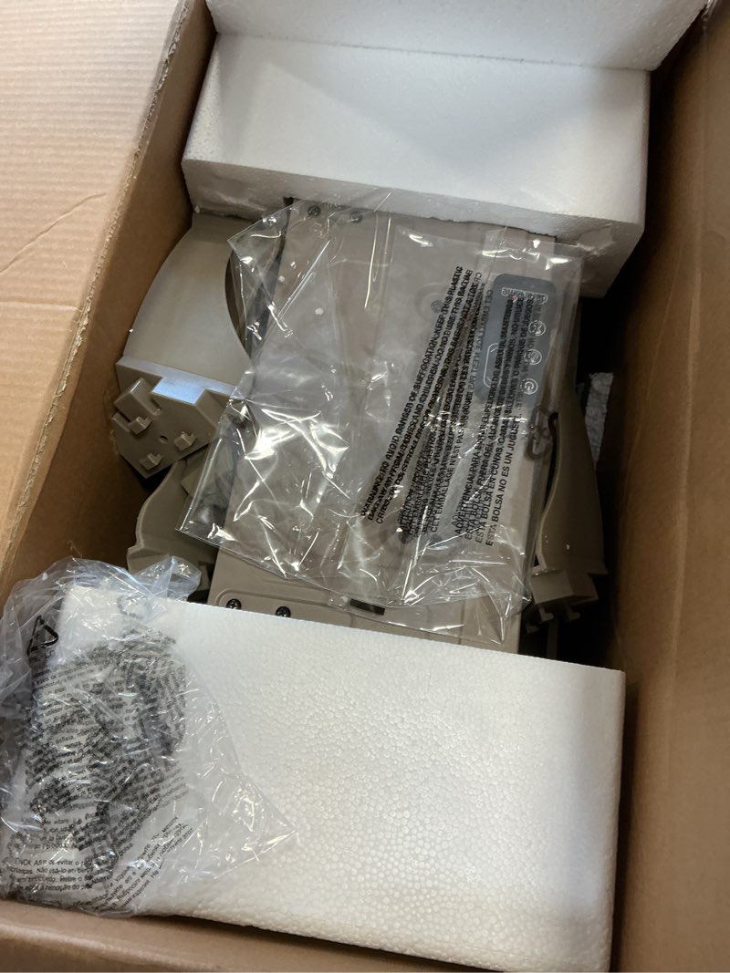 Condition photo showing As Is for duraflame Infrared Quartz Electric Fireplace Stove Heater, French Gray 