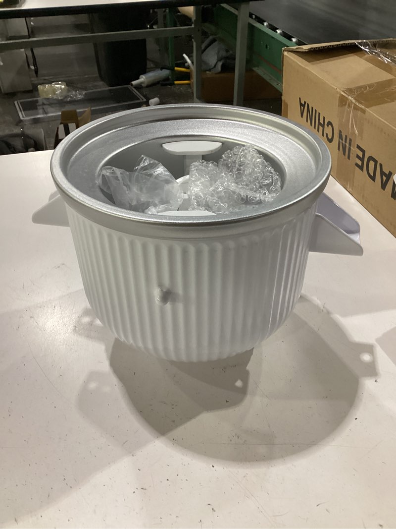 Condition photo showing Good Condition for ice cream maker attachment for kitchenaid stand mixer, ice cream bowl compatible with 4.5qt and larger stand mixers, ice cream & sorbet gelato maker attachment, 2 quart, white icm-ka-white