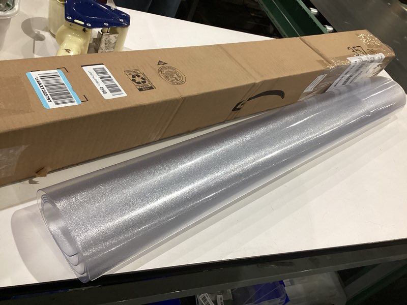 Condition photo showing Good Condition for kuyal clear chair mat for hardwood floor 36 x 55 inches transparent floor mats wood/tile protection mat for office & home (36" x 55" rectangle) 36" x 55" rectangle clear