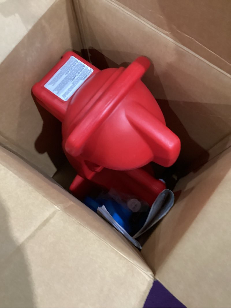 Condition photo showing Good Condition for step2 sky rider kids push car, foot powered ride on toy, practice balance with 4 wheels, track not included, made of durable plastic, max weight 50 lbs., for toddlers 2-5 years old, red