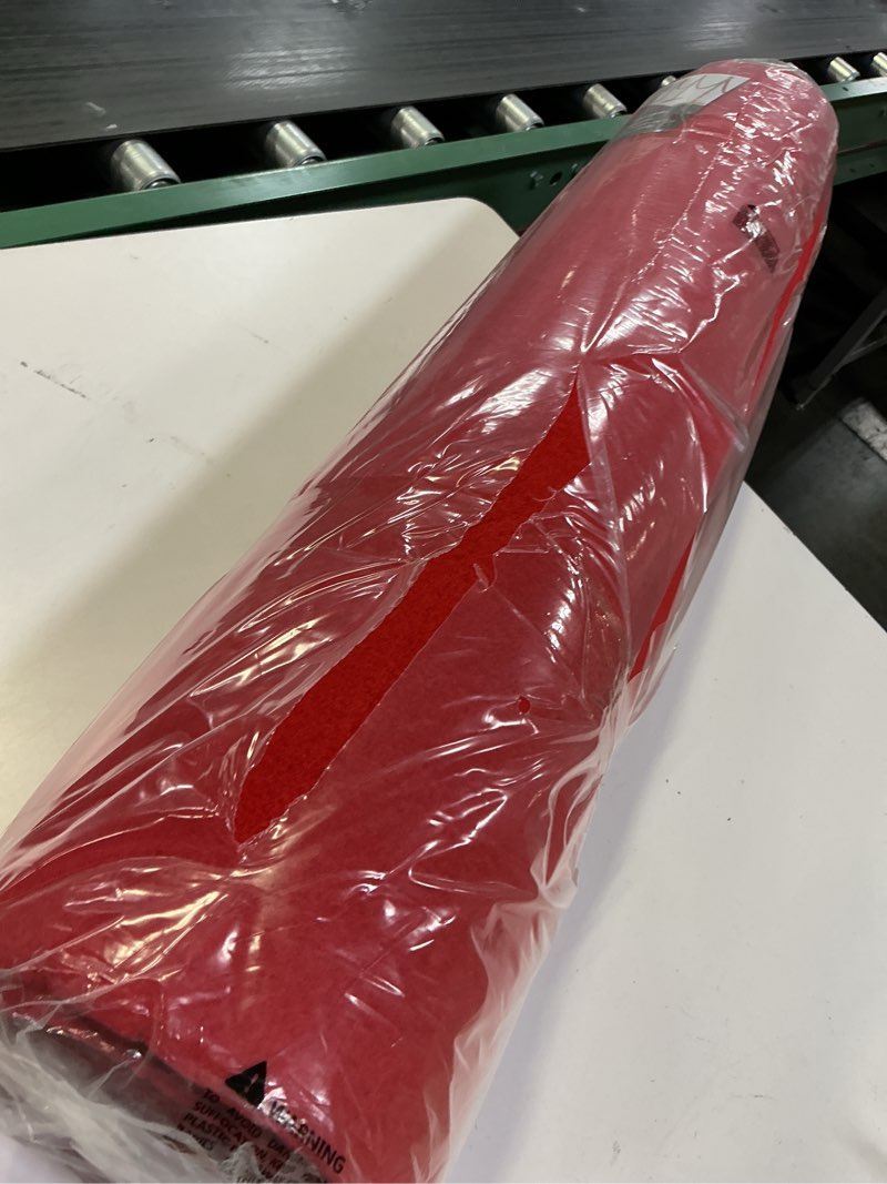 Condition photo showing Good Condition for 450 GSM Extra Thick Waterproof Red Carpet Runner for Events Decorations, 3X20 Ft Not Slip Red Runner Aisle Runway Rug for Wedding, Party, Banquet, Activity Entrance and Special Events Decorations Red 3' x 20' (Runner)