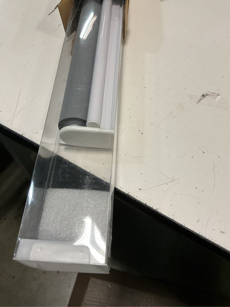 Condition photo showing As Is for aosky cordless roller shades blackout blinds for windows room darkening rolled up shades with spring system, uv protection window shades door blinds for home and office (48" w x 72" h, grey) 48"w x 72"h grey