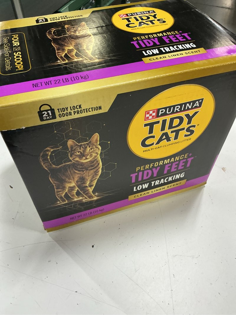 Condition photo showing New/Like New for purina tidy cats performance plus tidy feet low tracking unscented clumping multi cat litter - 22 lb box