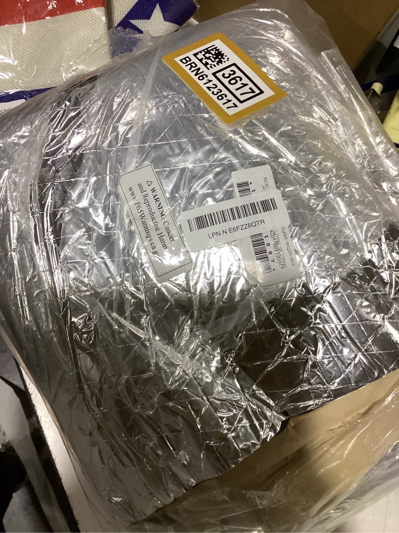 Condition photo showing As Is for uxcell 394mil 10.8sqft car fender engine heat sound deadener dampening insulation mat aluminum foil foam 40 inch x 40 inch for car hood 10.8 sqft