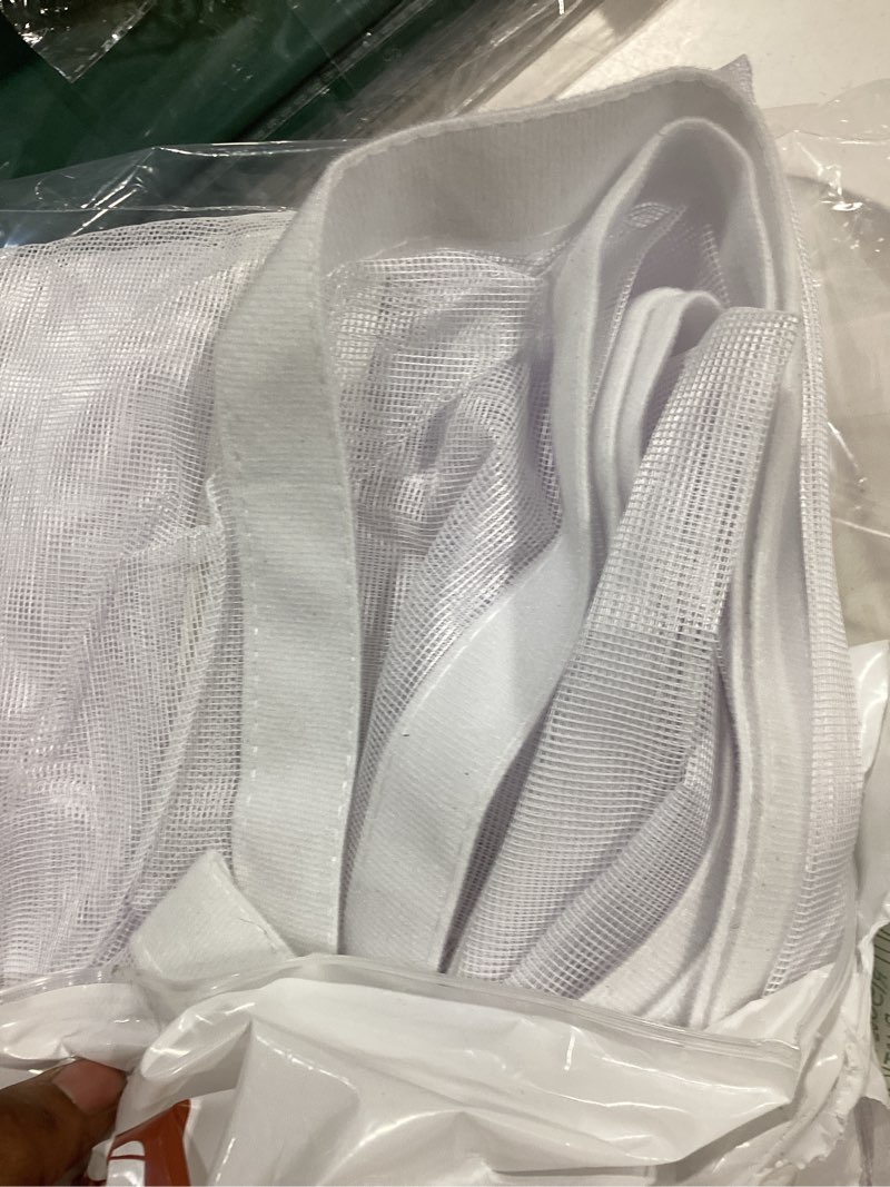 Condition photo showing Good Condition for yotache white reversible left right side opening magnetic screen door fits door size 72 x 82, unobstructed view screen mesh net for balcony, french, sliding glass door, actual screen size 74" x 83" fits door size 72"x82" white