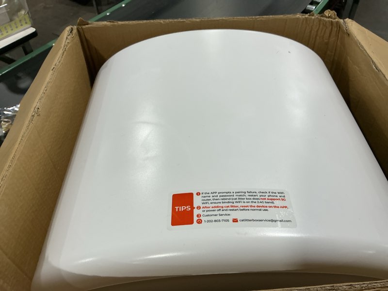 Condition photo showing Good Condition for Self-Cleaning Cat Litter Box: Extra Large Automatic Litter Box for Multiple Cats, Odor Control, Low Noise, App & Panel Control, Easy Waste Disposal