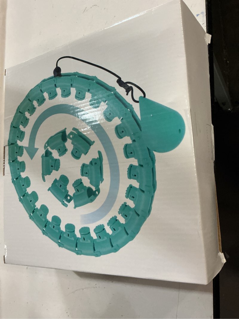 Condition photo showing New/Like New for infinity weighted hoop with 32 links(62 inch),weighted hoop for adults weight loss, infinity fitness hoop plus size, for women smart exercise equipment bright pink