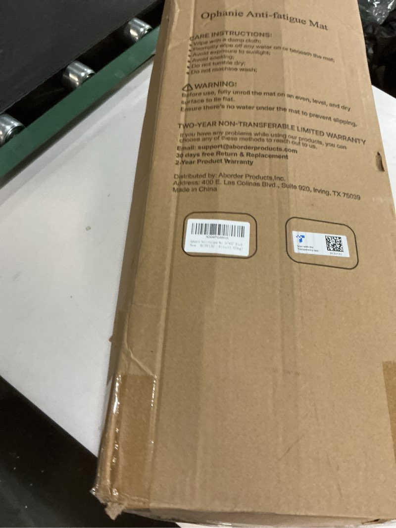 Condition photo showing New/Like New for Ophanie Kitchen Mats for Floor, 3/4 Inch Thick Kitchen Rugs, 24'' x 70'' Anti Fatigue Standing Cushioned Mat, Waterproof,Comfort Ergonomic Mat for Office, Home, Sink, Black Non-Slip Bottom Black 70"L x 24"W x 0.8"Th