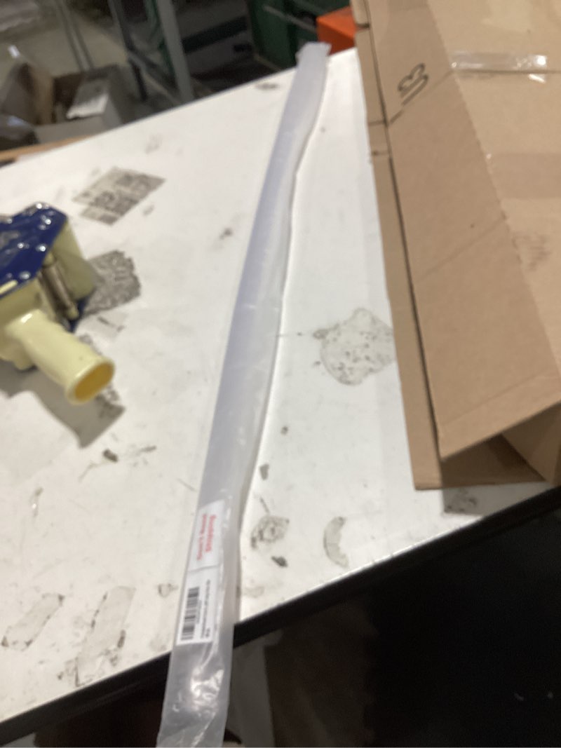 Condition photo showing Good Condition for frameless shower door bottom seal shower sweep with drip rail for 1/4" glass,36" long, vinyl, clear for 1/4" glass bottom seal