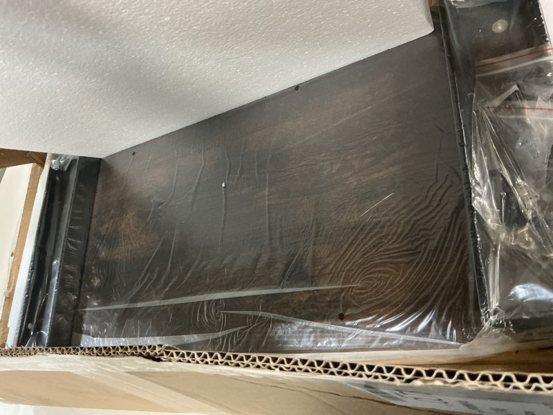 Condition photo showing New/Like New for arcobis 20 inch monitor riser, wood & metal computer monitor stand riser for desk, rustic brown