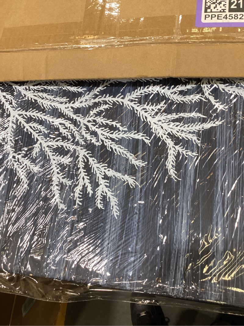 Condition photo showing Good Condition for Yihui Arts Nautical Canvas Wall Art Hand Painted Navy Blue and White Coastal Painting Modern Abstract Tree Artwork for Living Room Bedroom Hall Way Decor 20"L x 20"W Coral Painting