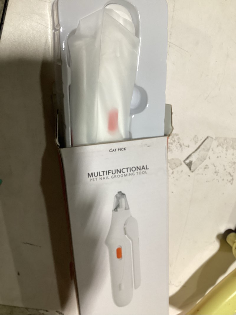 Condition photo showing New/Like New for 2 in 1 Dog Nail Clippers & Cat Nail Clippers Trimmers for Large Medium Small Dogs Cats Claw Trimmer Quick Sensor and Safety Guard USB Rechargeable Dogs Nail Trimmer with Catcher & 2 LED Lights