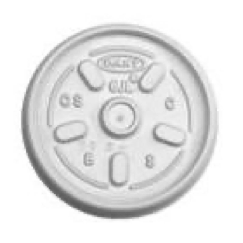 dart white vented plastic lid, 6jl (1,000 count)