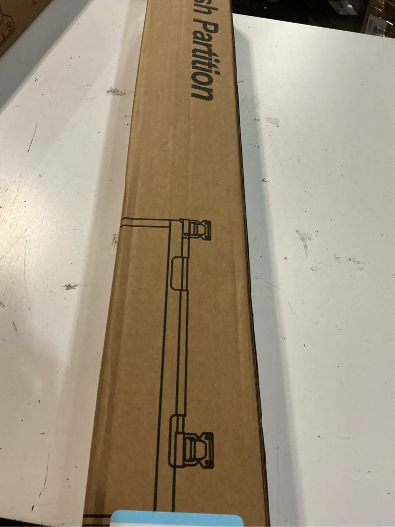 Condition photo showing New/Like New for 59 inch retractable baby gates 34 inch tall, retractable gate with reinforced strip design to prevent crawling through, 5 ft retractable dog gate for stairs, doorways, hallways, indoor/outdoor gray 34" tall x 59" wide
