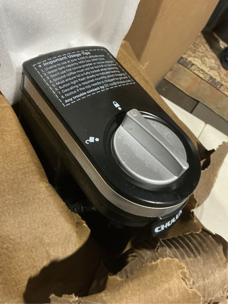 Condition photo showing As Is for Mini Single Serve Coffee Maker for K Cup and Ground Coffee, Fast Brew One Cup Coffee Machine with Descaling Reminder and Water Window, 6 to 12 oz. Brew Sizes, Black Black 9.45 Inches