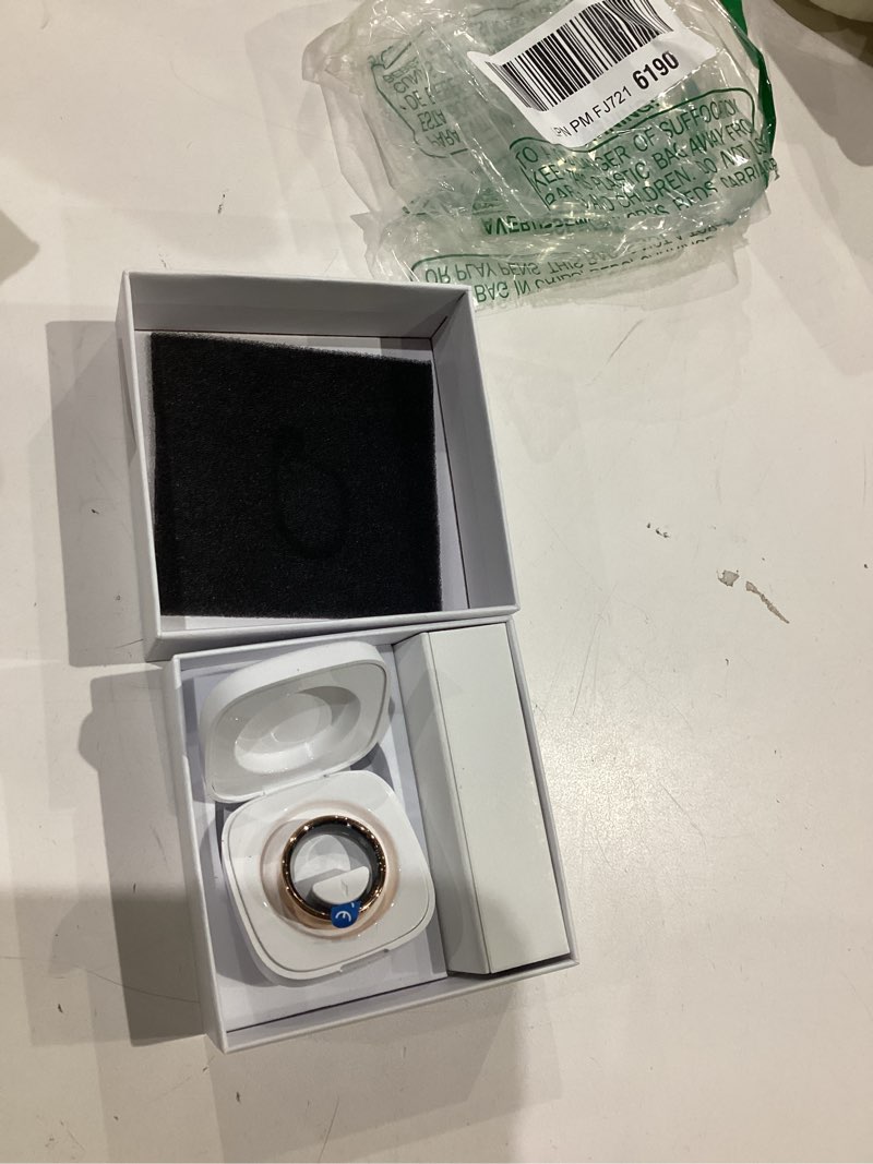 Condition photo showing Good Condition for smart ring for women men health ring with heart rate, blood oxygen, sleep tracker, step tracker, ip68 waterproof fitness ring for ios & android,no subscription fee (rose gold, 9#) rose gold 9#