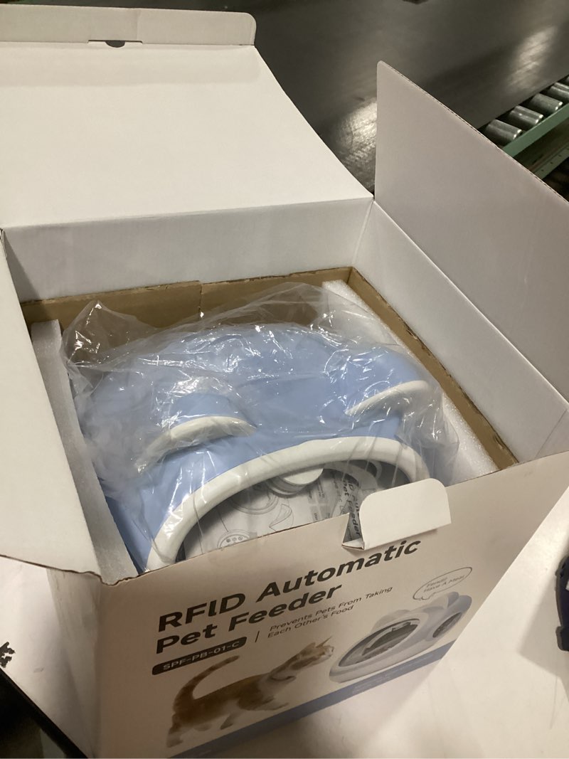 Condition photo showing Good Condition for RFID Smart Pet Feeder with Dual Collar Tags – Microchip-Activated Automatic Food Bowl with Scheduled Feeding Times, LCD Display, Voice Recorder, Supports Wet & Dry Food for Multi-Pet Households