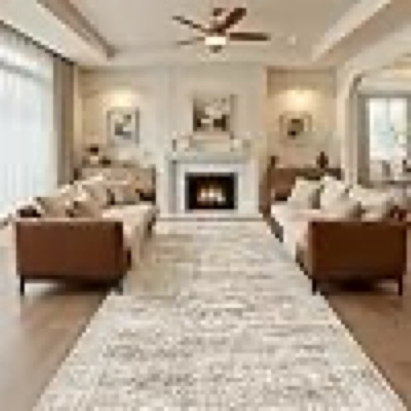 soalmost 4x8wide hallway runner rug: washable soft rug runners for living room bedroom ktichen, stain resistant low pile area rugs non slip floor carpet (brown, 4x10