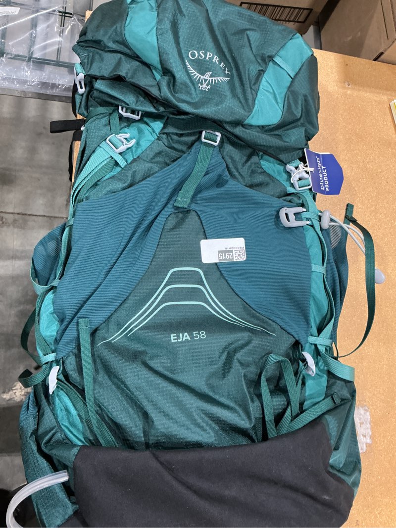 Condition photo showing Good Condition for osprey eja 58 women's ultralight backpacking backpack medium/large deep teal
