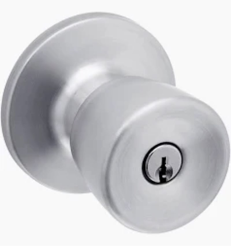 reliabilt gallo stainless steel exterior keyed entry door knob 