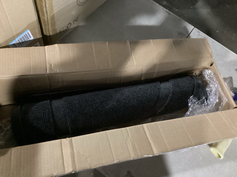 Condition photo showing Good Condition for olanly half circle door mat indoor outdoor entrance welcome, waterproof all-season, all-weather doormat, sturdy natural rubber, low profile, easy clean patio porch entryway mat, 47x32, grey grey classic border semicircular 47" x 32"