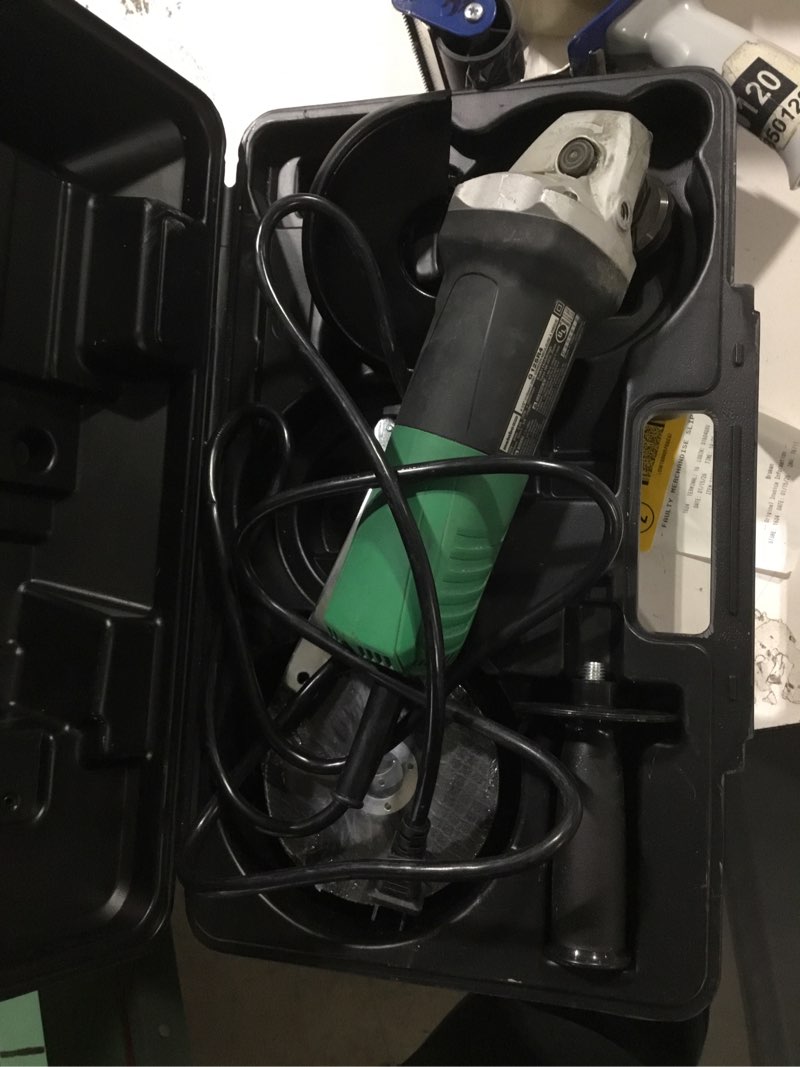 Condition photo showing As Is for Metabo HPT 4.5-in 6.2-Amp Sliding Switch Angle grinder