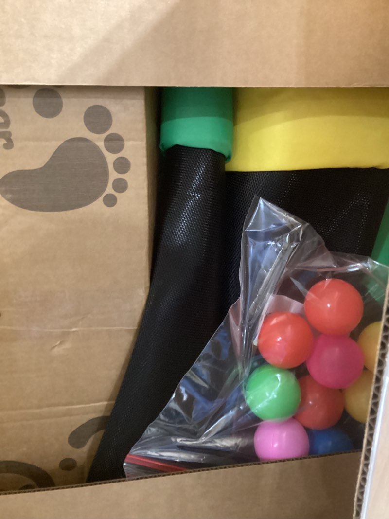 Condition photo showing As Is for Trampoline for Kids, 60" Toddler Trampoline Indoor Outdoor, 440lbs KidsTrampoline with Enclosure Net