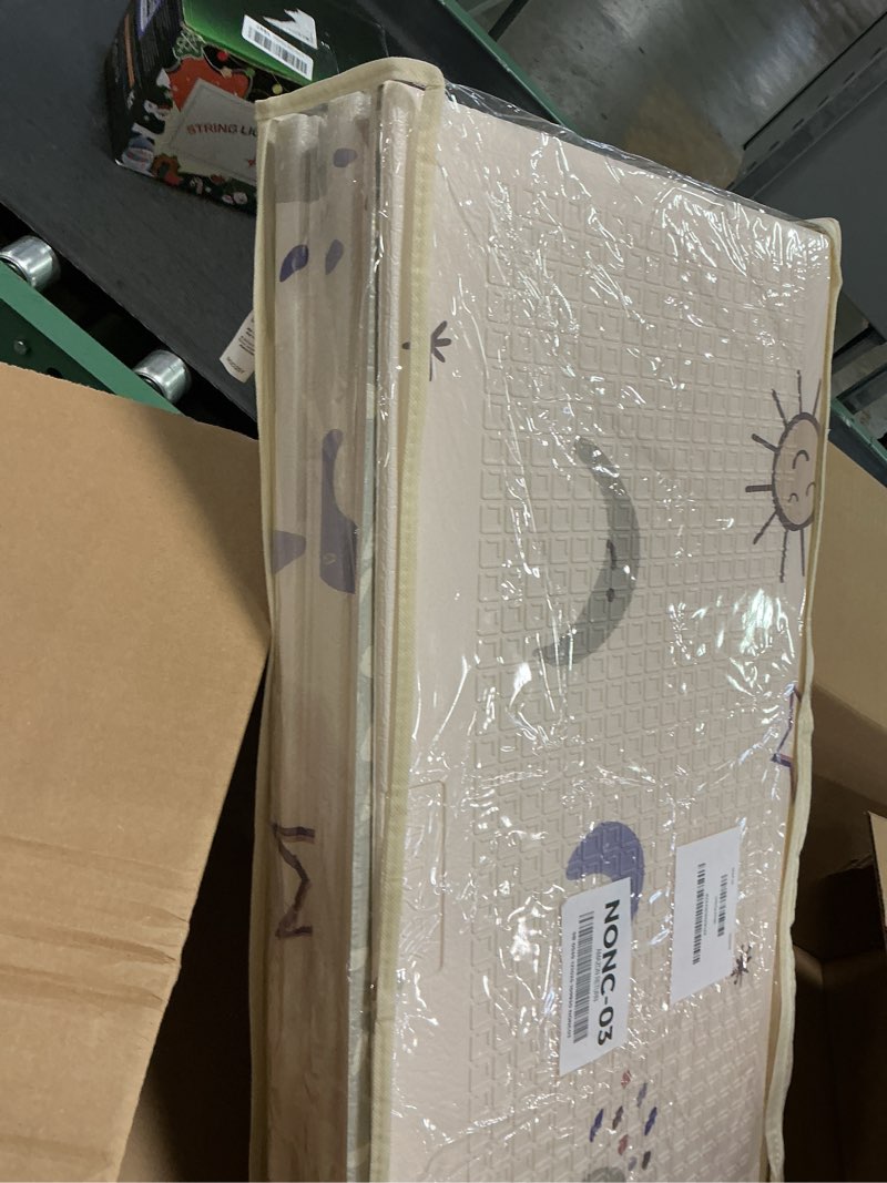 Condition photo showing Good Condition for Foldable Baby Play Mat, Double-Sided Design, 79x59 inches, Waterproof, Non-Slip, Extra Thick 0.4 inch, Sea Animals and Elephant Patterns