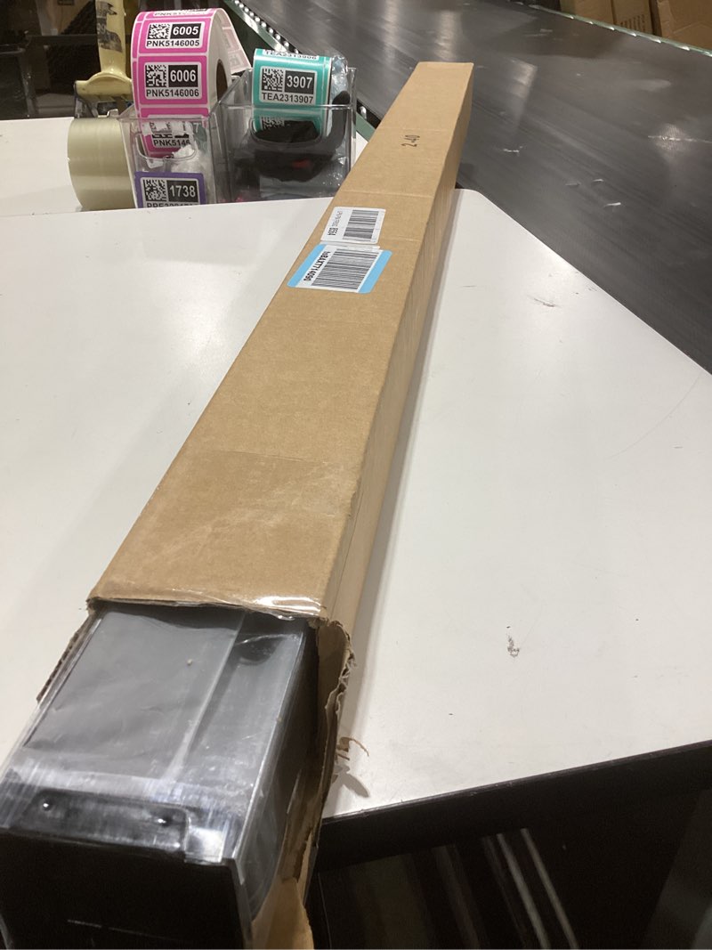 Condition photo showing New/Like New for aosky blackout roller shades cordless blinds for windows, free-stop shades with valance, thermal insulated fabric, uv protection, natural woven blinds for home and office (40" w x 72" h, black) black 40"w x 72"h