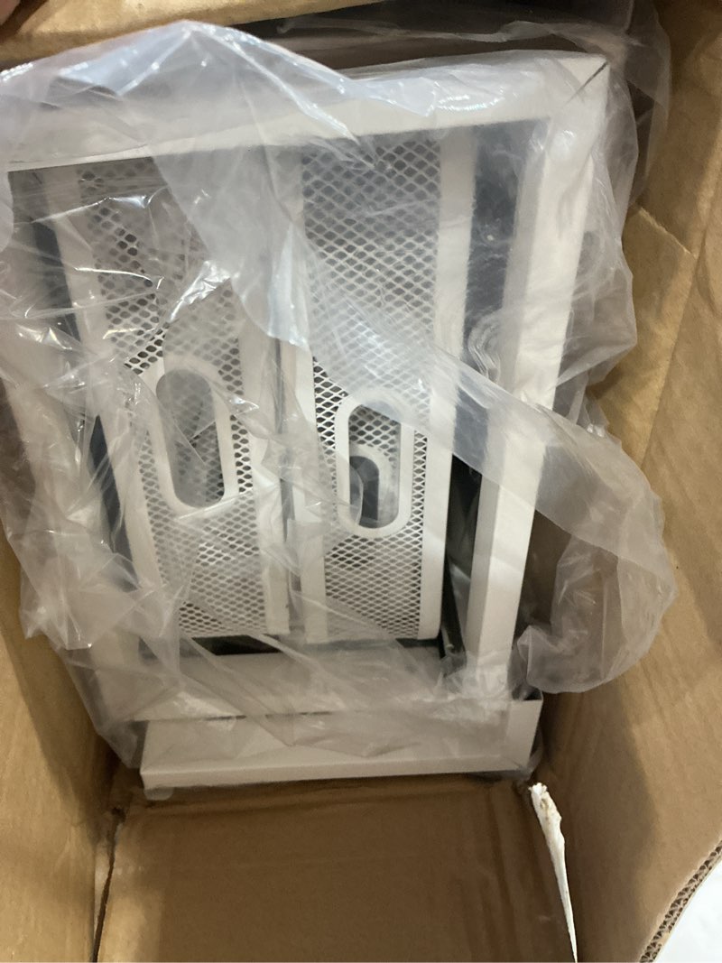 Condition photo showing Good Condition for 2 pack 21in-depth under sink organizer with next-gen ball-bearing slides,2-tier precision mesh pull out cabinet storage for bathroom&kitchen,height adjustable drawers shelf,anti-rust-white white 2 pack-21"dx12.4"-16.5"h