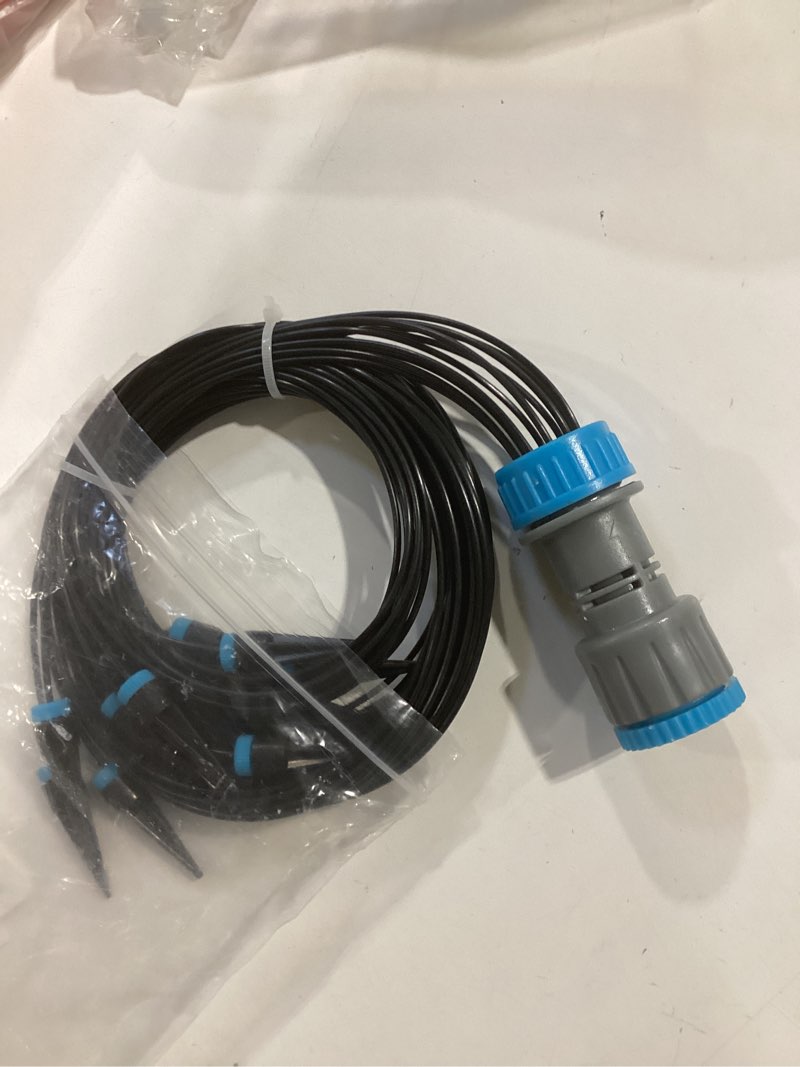 Condition photo showing Good Condition for 82ft drip irrigation system automatic micro drip kit with 1/2 and 1/4 inch irrigation tubing hose adjustable nozzle sparkle garden watering system for flower, potted plants, vegetable, greenhouse sy-diguan