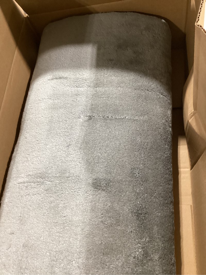 Condition photo showing Good Condition for pure era runner rug for hallway 2 x 6 feet, non slip hallway runner with self adhesive backing, washable carpet runner ultra plush for bedroom living room kitchen bathroom area rugs reusable gray grey 2 x 6 feet (runner)