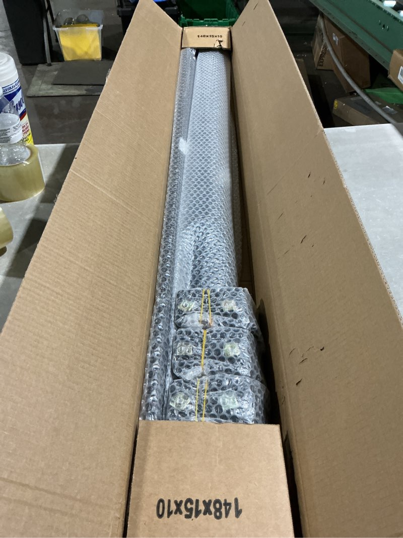 Condition photo showing Good Condition for fengyu 57" universal roof ladder rack for van & pickup truck cap & topper, roof rack, heavy duty aluminum (drilling required) 2 bar ladder roof van rack truck rack adjustable black accessories fit for pickup truck cap & topper