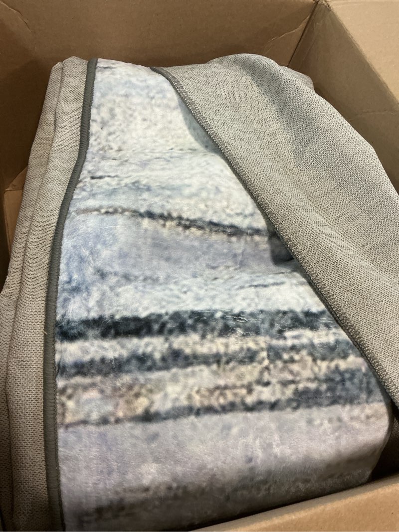 Condition photo showing As Is for area rug living room rugs - washable rug large modern abstract soft thin carpets indoor floor no slip vintage carpet for bedroom under dining table nursery home office decor blue 6' x 9' (rectangular) blue