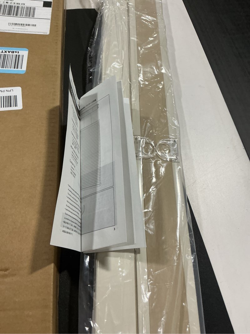 Condition photo showing Good Condition for Boolegon No Drill Cordless Roman Shades for Windows, No Fray Blackout Roman Blinds No Tools, Easy Install for Indoor Windows,Living Room,Bathroom, Bedroom, Beige, Custom Size