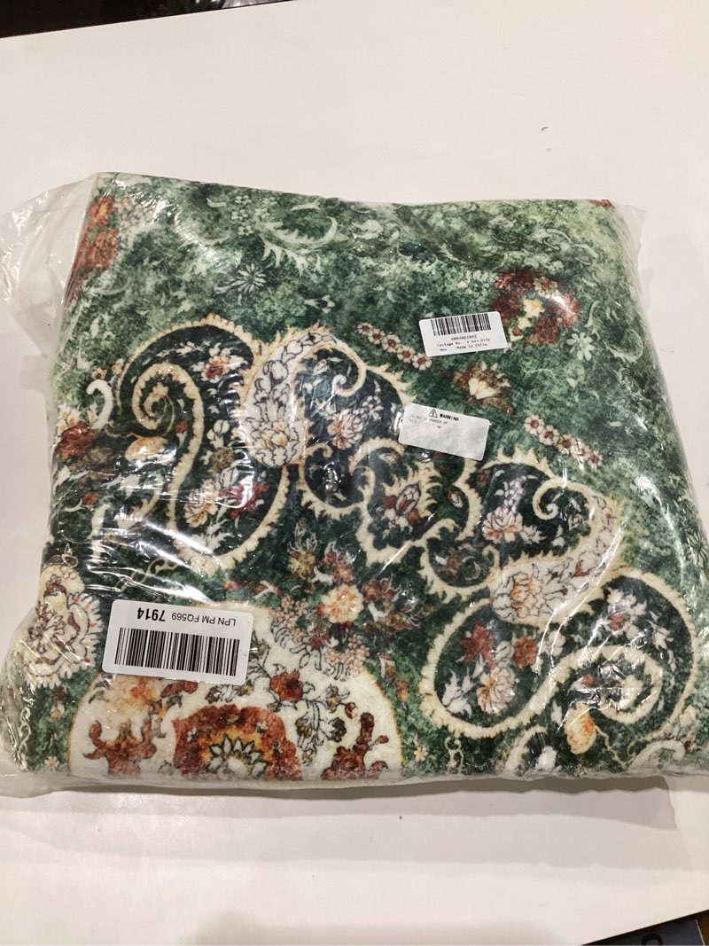 castage green round rug 5ft, circle boho area rugs for bedroom living room,washable vintage bohemian