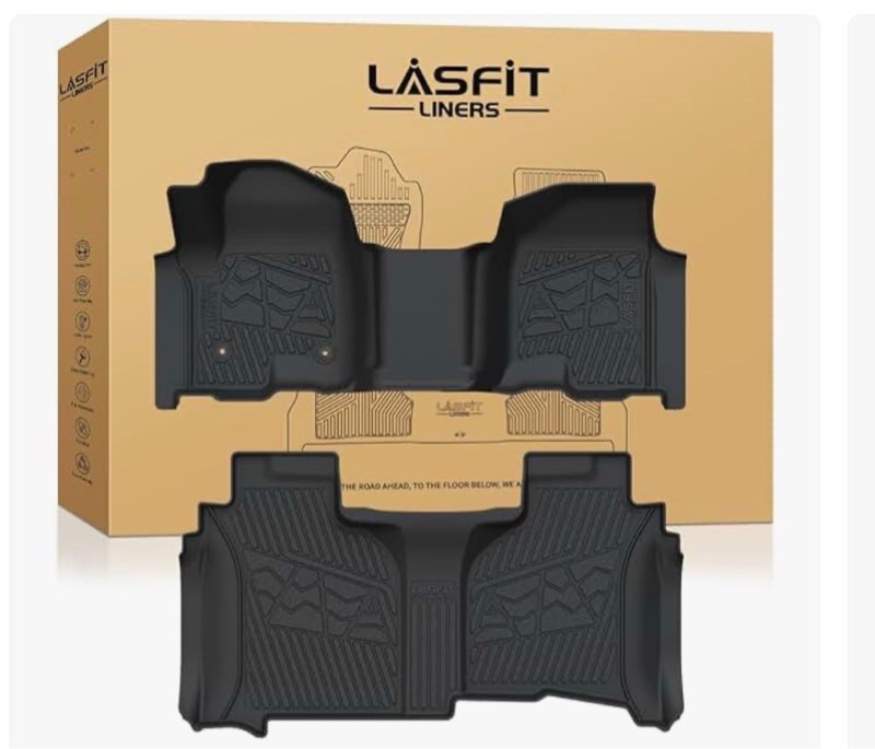 lasfit floor mats 2019-2026 for chevy silverado/gmc sierra 1500, 2020-2026 2500hd 3500hd, double cab