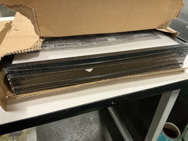 Condition photo showing New/Like New for upsimples 18x24 Picture Frame Set of 5, Display Pictures 16x20 with Mat or 18 x 24 Without, Wall Gallery Poster Frames, Black Black 18x24