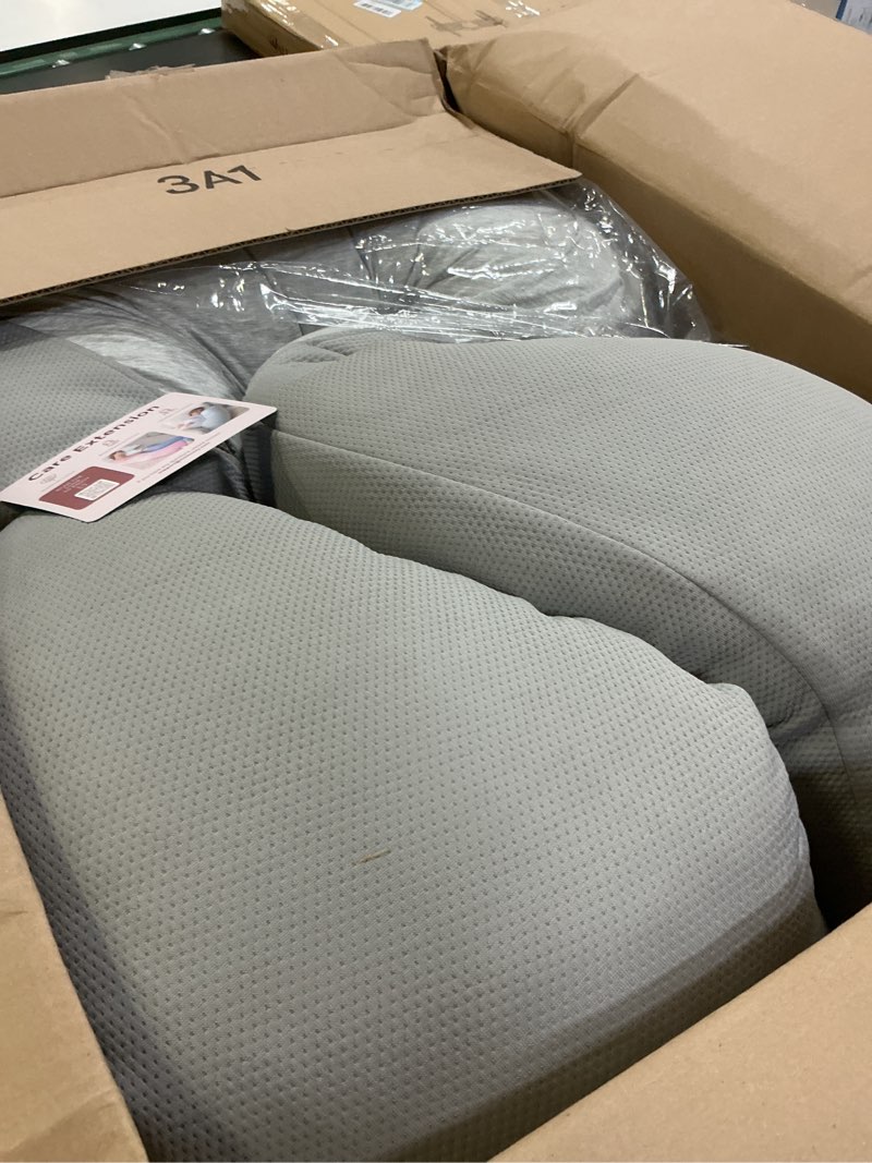 Condition photo showing Good Condition for plufl hugl cooling body pillow for adults made with cloudsupport fill | u shaped maternity pillows great for side sleepers & pregnant women | washable cover | grey large grey