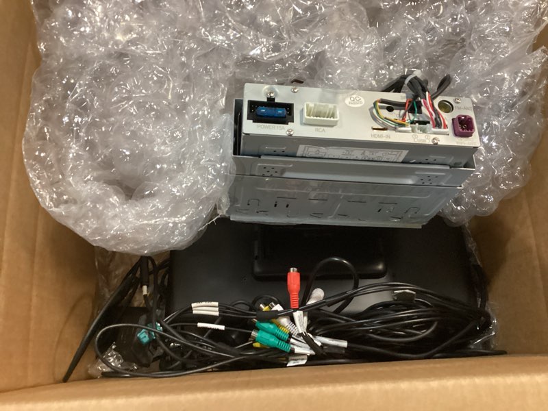 Condition photo showing Good Condition for double din car stereo - 9 inch qled 8gb+128gb wireless carplay/android auto, dsp 7.1.2, spdif, rca, hdmi-in, eq, amp, sub, 4g, wi-fi, bluetooth, usb, 3 mics, ai, ota, 1080p dual cam, x10g029e x10 9-inch