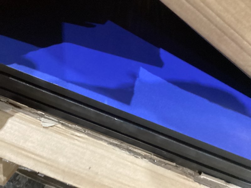 Condition photo showing As Is for 9ft Ping Pong Table Top Folding Full Size Table Tennis Table top with Net Blue