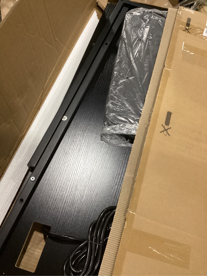 Condition photo showing Good Condition for Lufeiya 39 inch Computer Desk with Power Outlet, 40 inch Teen Study Table Home Office Work Writing Desks with Charging Station Outlets Built in, Black Black 39.4"