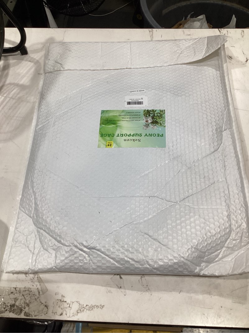 Condition photo showing New/Like New for sekcen 3 pack 16 x 24 inch peony support cage grow through plant supports for outdoor plants peony ring hoop grow through grid stakes