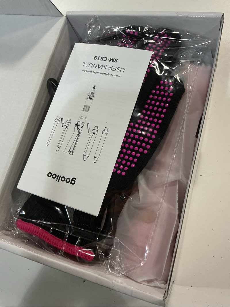 Condition photo showing Good Condition for goolioo 5 in 1 curling iron set, curling wand set with flat iron hair straightener, dual voltage hair curler,pink