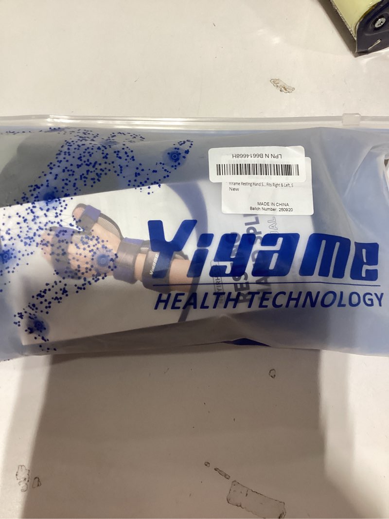 Condition photo showing New/Like New for Resting Hand Splint, Stroke Hand Brace with Finger Support, Hand immobilizer for Carpal Tunnel Wrist Night Support, 5 fingers Straightening, Flexion Contractures, Fits Right & Left, M