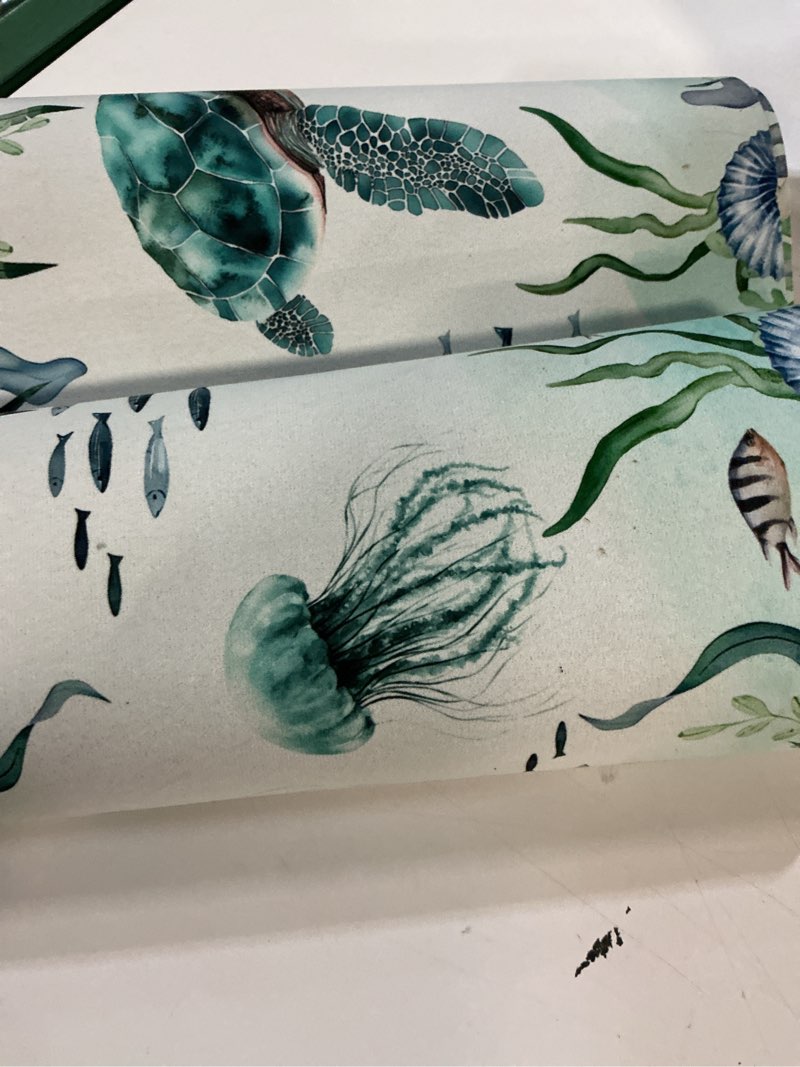 Condition photo showing Good Condition for Sea Turtle Rugs for Kitchen Floor, Coastal Beach Anti Fatigue Mats for Kitchen Floor Non Slip, 2PCS Rubber Kitchen Mat, Washable Cushioned Carpet for Sink Laundry Christmas 15.7"×27.5" +15.7"×47"3.5mm Seaturtles-blue 15.7" × 27.5" + 15.7" × 47"
